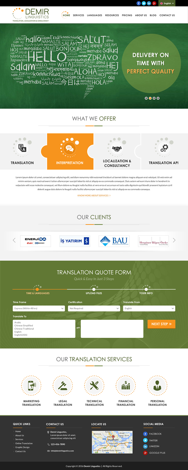 Web-Design von Sbss für Demir Linguistics | Design #10592368