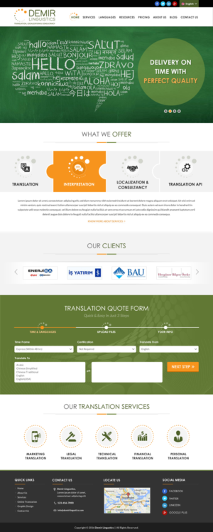 Web Design by Sbss for Demir Linguistics | Design: #10592368