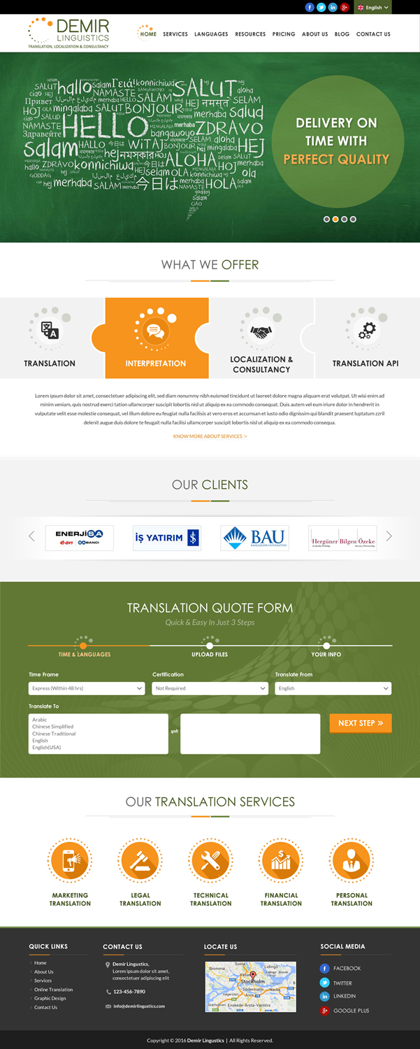 Web-Design von Sbss für Demir Linguistics | Design #10592369