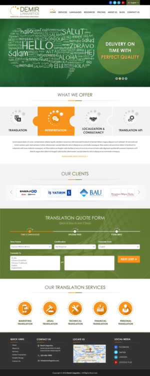 Web Design by Sbss for Demir Linguistics | Design: #10592369
