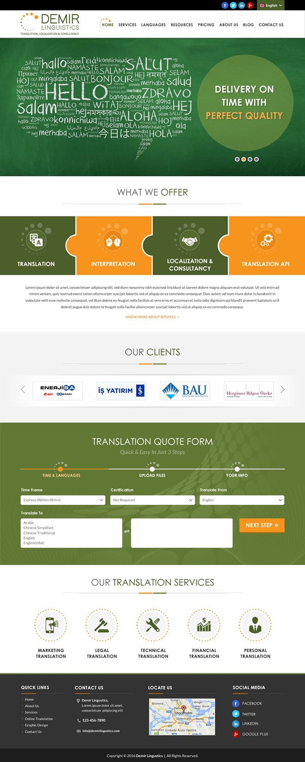 Web Design par Sbss pour Demir Linguistics | Design #10604496