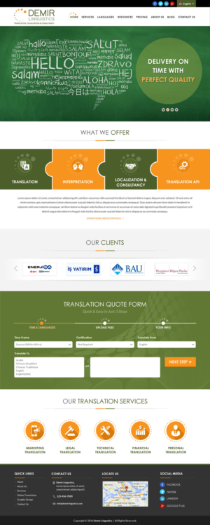 Web Design by Sbss for Demir Linguistics | Design: #10604498