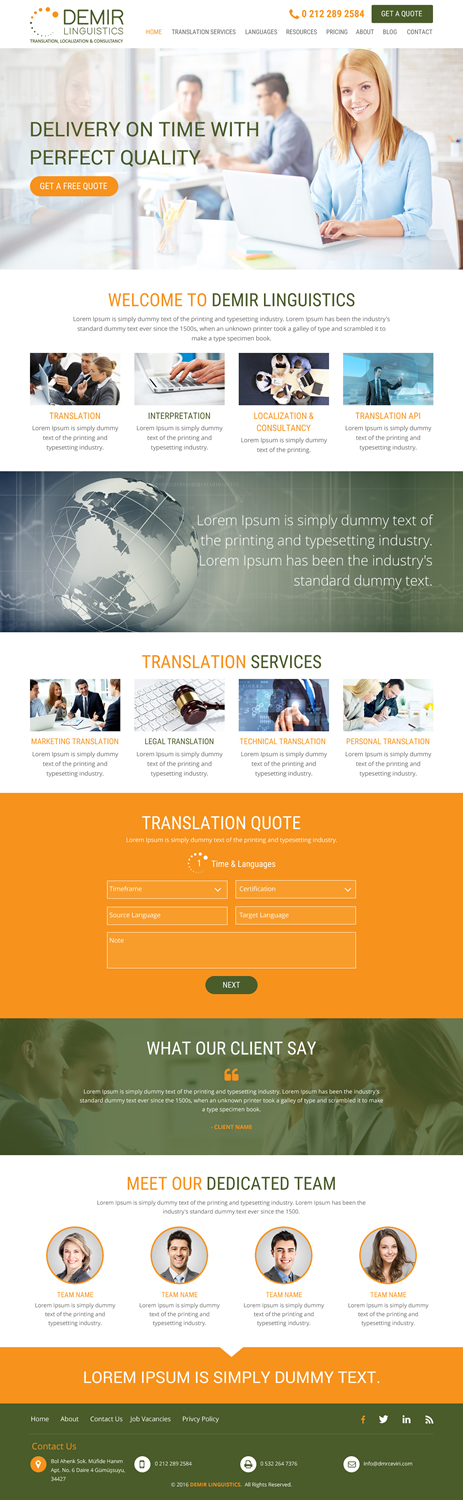 Diseño Web por rightway para Demir Linguistics | Diseño #10512619