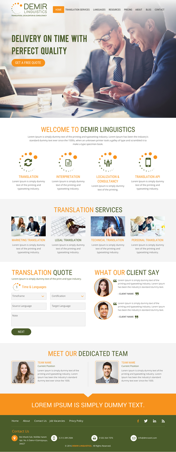 Web Design by rightway for Demir Linguistics | Design #10512620