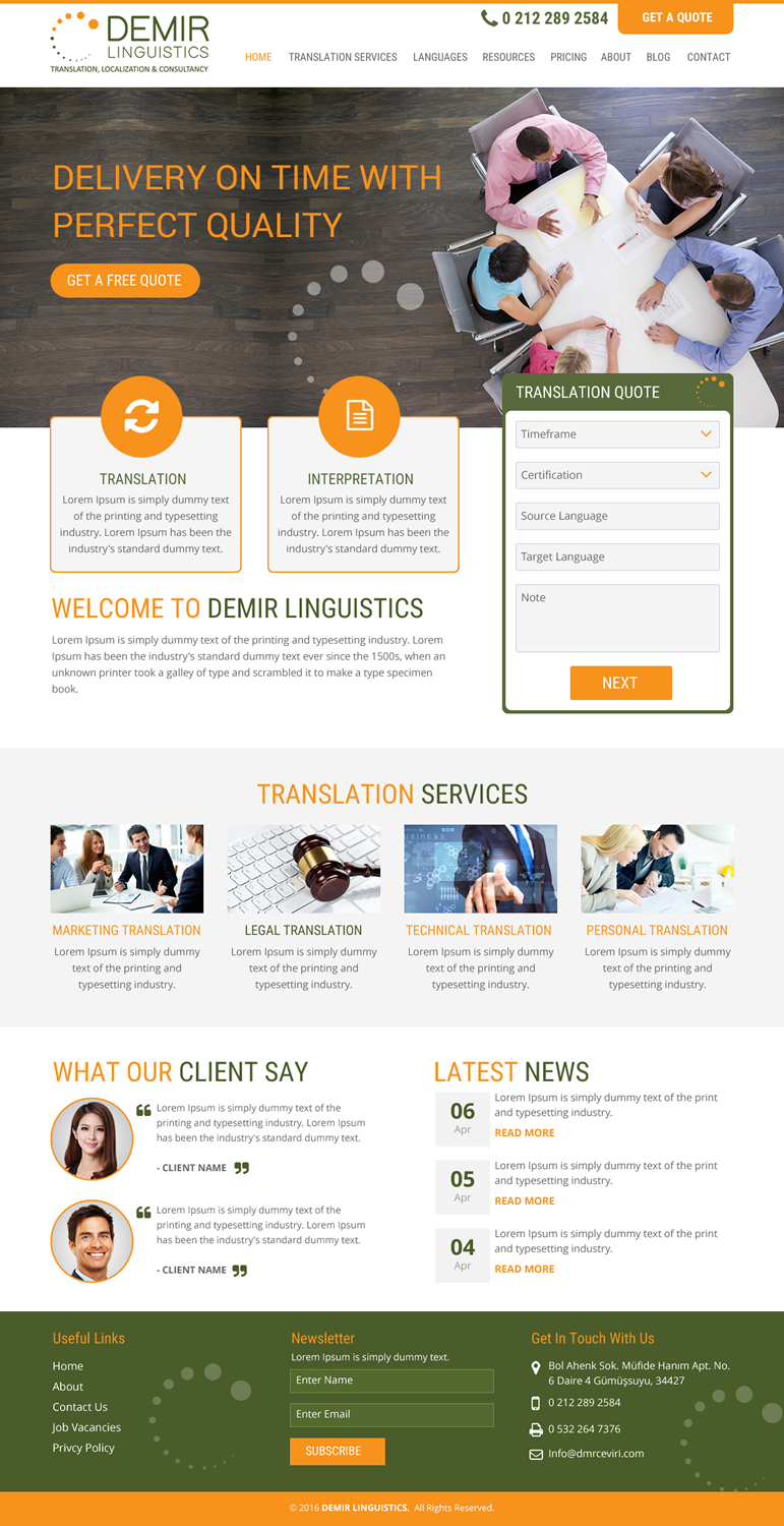Web Design by rightway for Demir Linguistics | Design #10512626