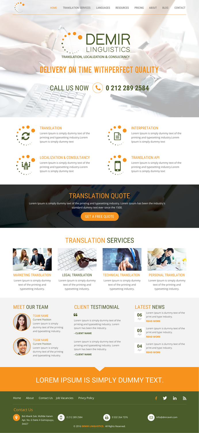 Web Design by rightway for Demir Linguistics | Design #10512635