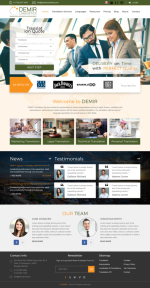 Web-Design von rightway für Demir Linguistics | Design: #10512667