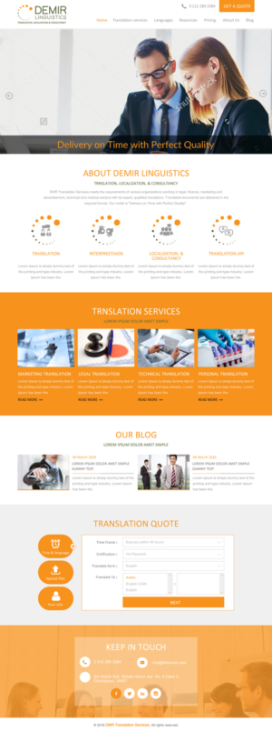 Web-Design von rightway für Demir Linguistics | Design: #10512669