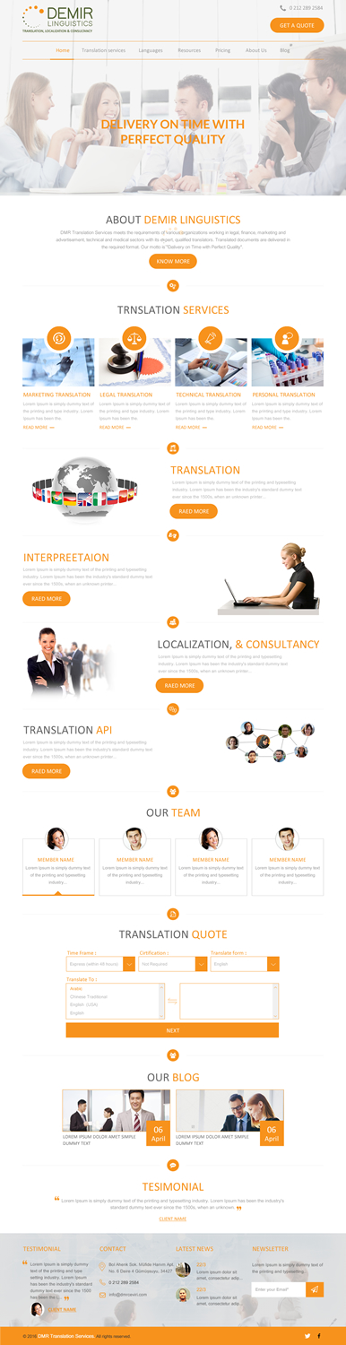 Web Design by rightway for Demir Linguistics | Design #10512671