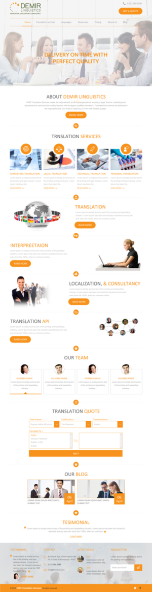 Web-Design von rightway für Demir Linguistics | Design: #10512671