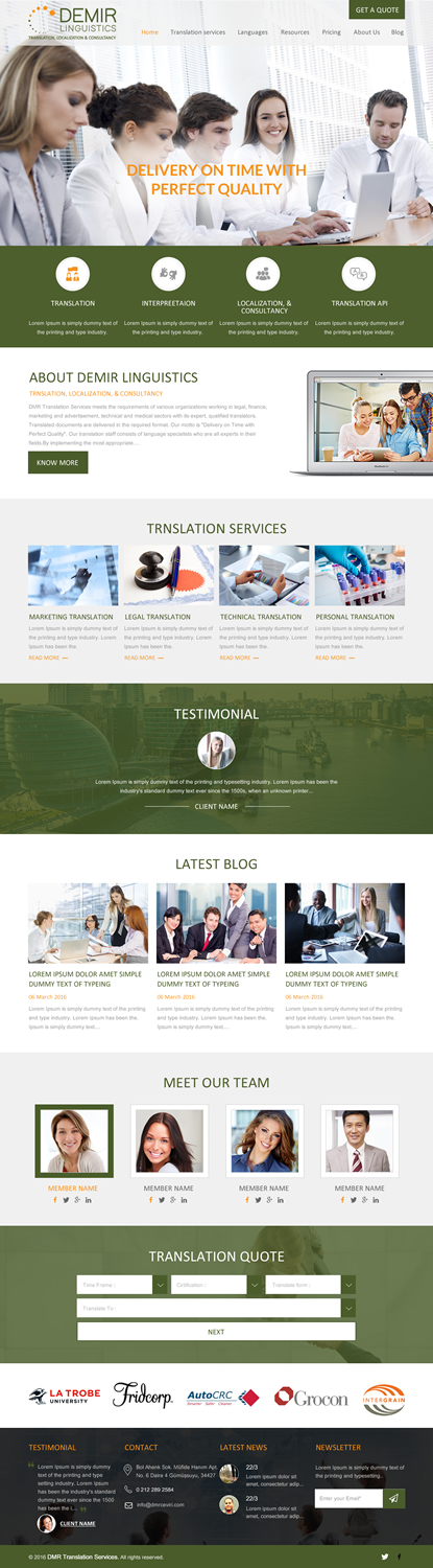 Web Design by rightway for Demir Linguistics | Design #10512673