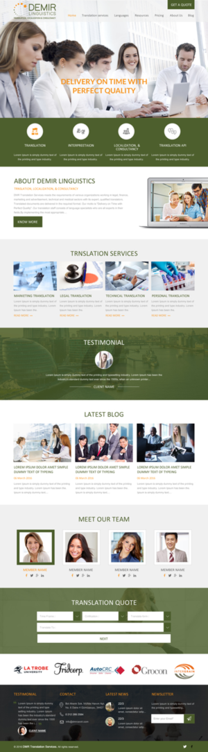 Web-Design von rightway für Demir Linguistics | Design: #10512673