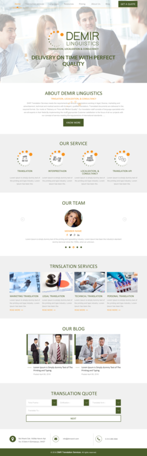 Web-Design von rightway für Demir Linguistics | Design: #10512679
