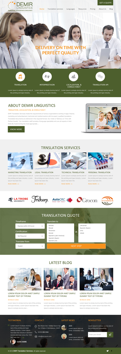 Web Design by rightway for Demir Linguistics | Design #10539218