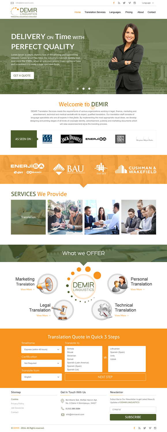 Web Design by rightway for Demir Linguistics | Design #10539224