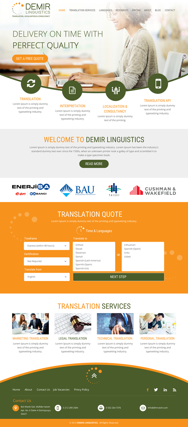 Web Design par rightway pour Demir Linguistics | Design #10539226