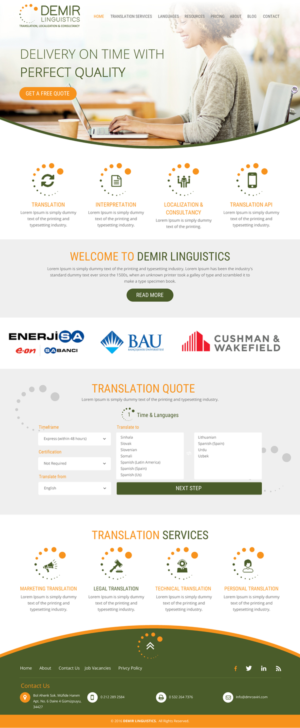 Web-Design von rightway für Demir Linguistics | Design: #10544413