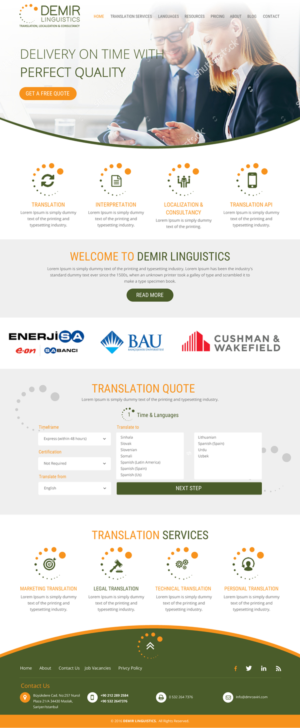 Web Design by rightway for Demir Linguistics | Design: #10555619