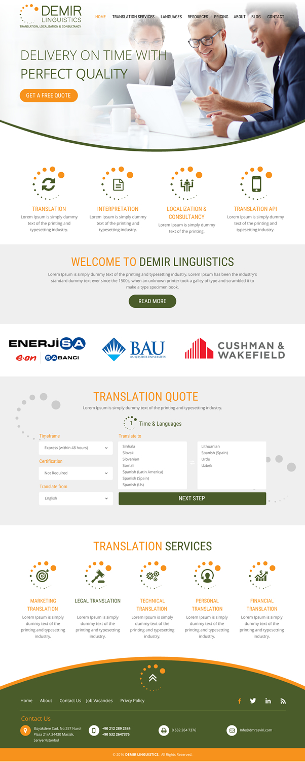 Web Design by rightway for Demir Linguistics | Design #10556087