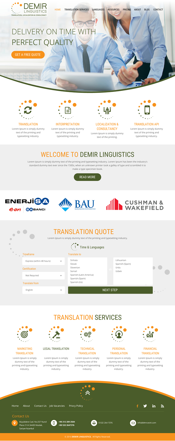 Web Design by rightway for Demir Linguistics | Design #10556094
