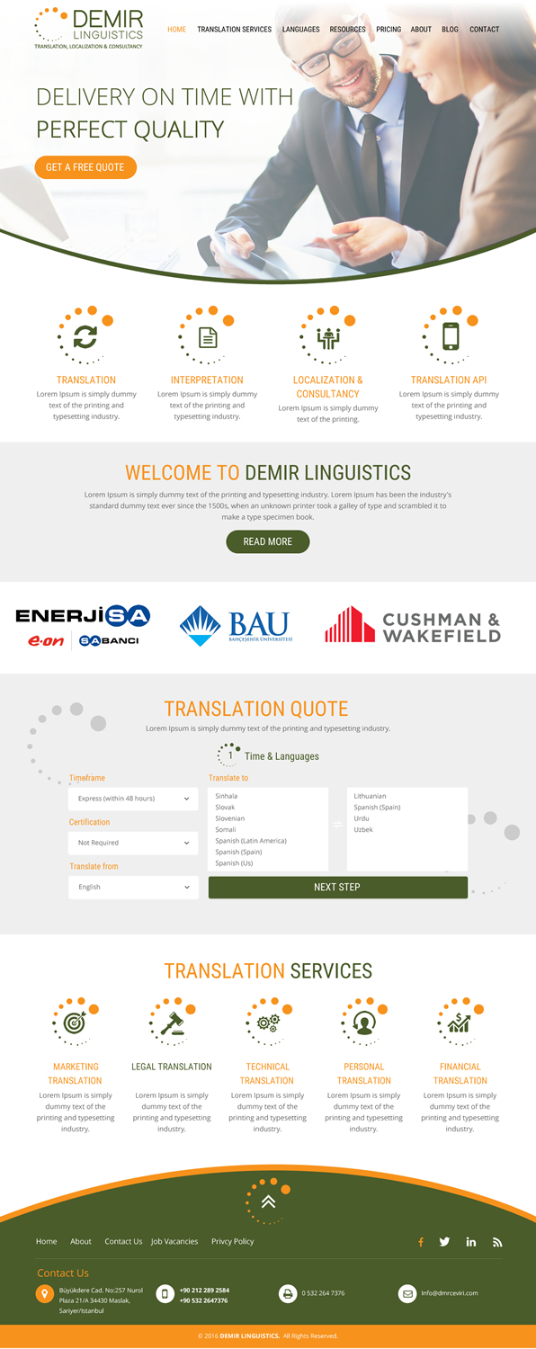 Web Design par rightway pour Demir Linguistics | Design #10556101