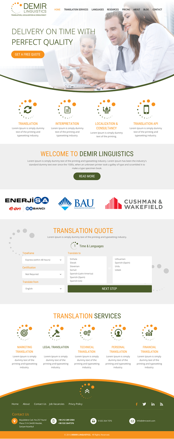 Web Design par rightway pour Demir Linguistics | Design #10556107