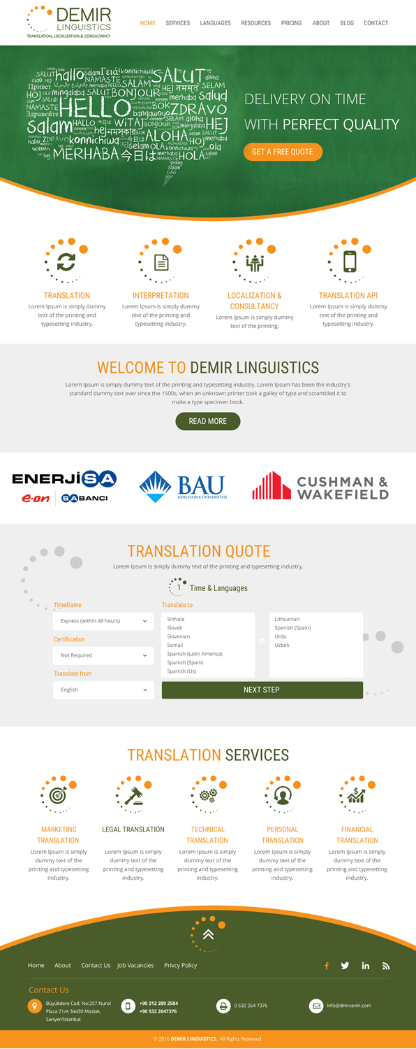 Web-Design von rightway für Demir Linguistics | Design #10568965