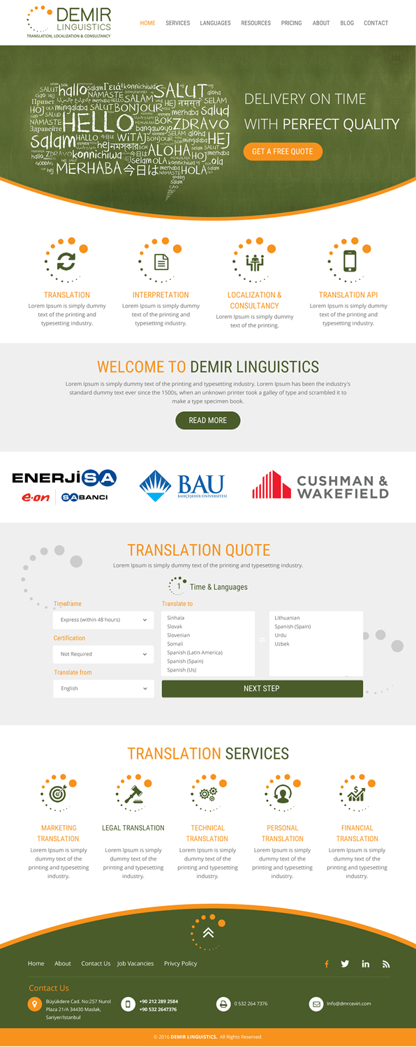 Diseño Web por rightway para Demir Linguistics | Diseño #10580629