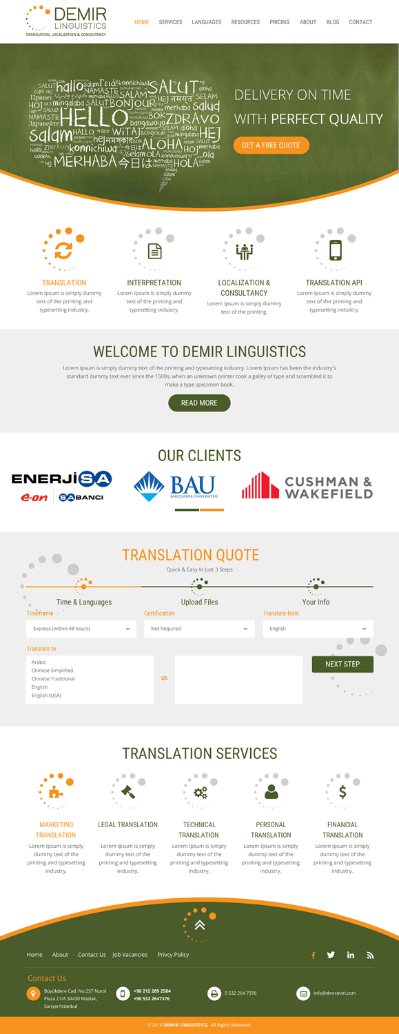 Web Design by rightway for Demir Linguistics | Design #10590417