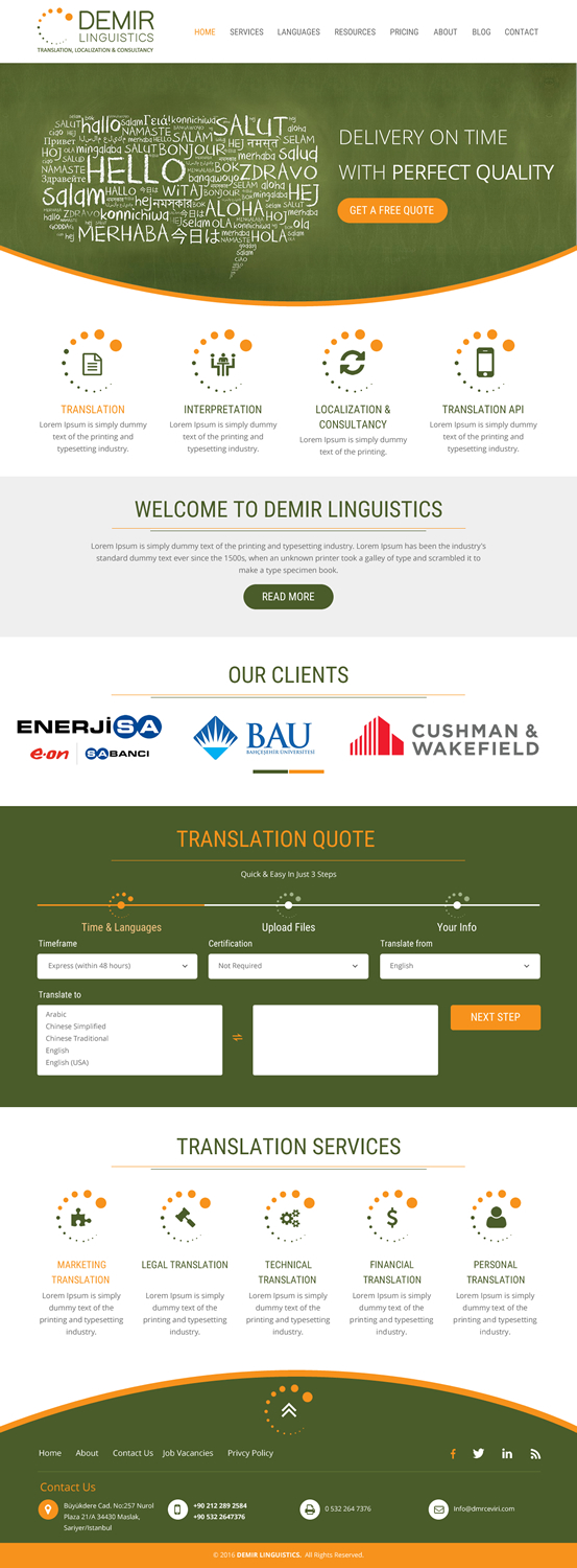 Web Design by rightway for Demir Linguistics | Design: #10591393