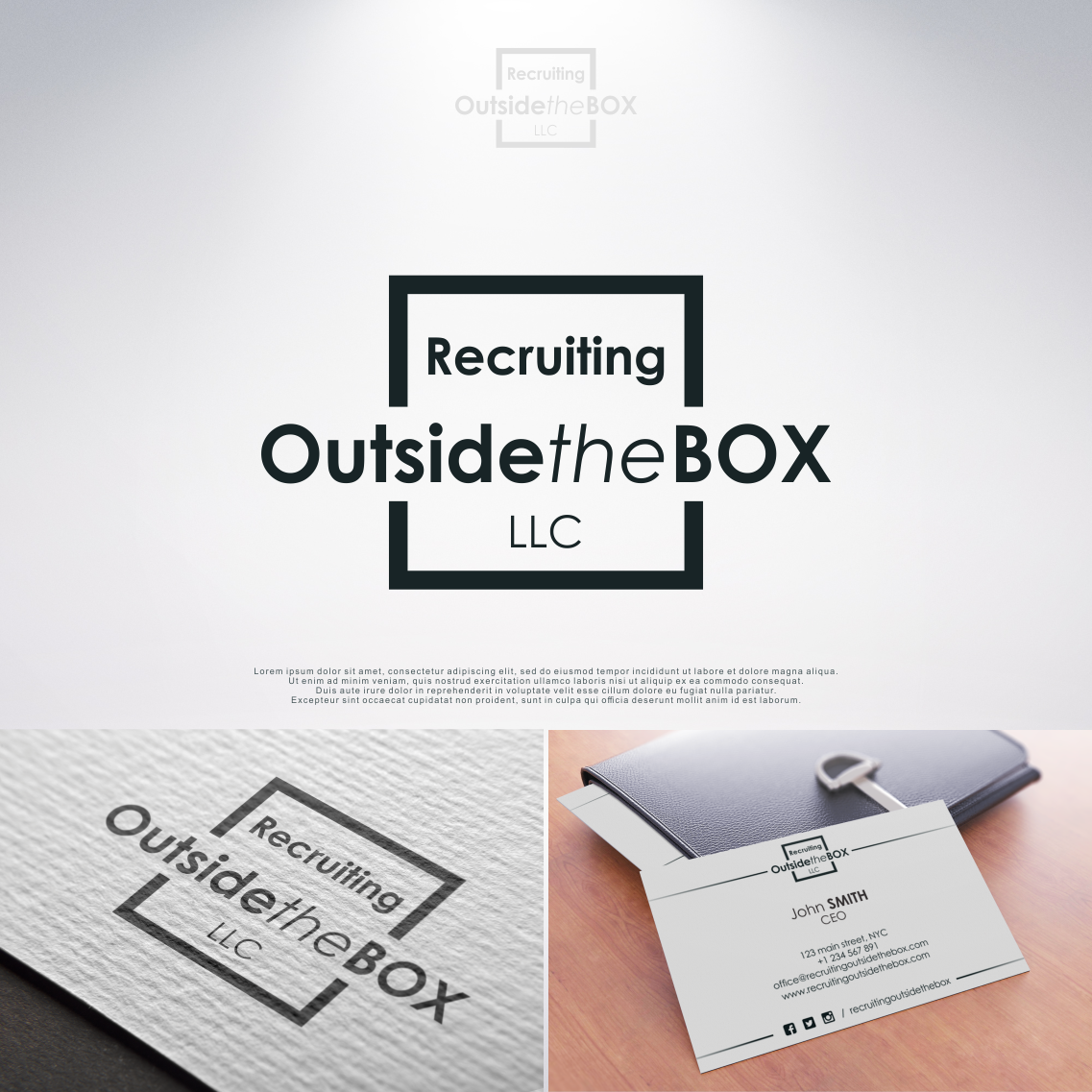 Business Card Design by lewy-s for Recruiting Outside the Box, LLC | Design #10367749