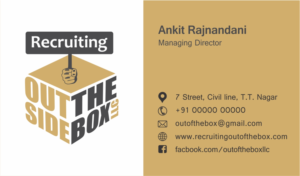 Business Card Design by DesignChhap for Recruiting Outside the Box, LLC | Design: #10373810