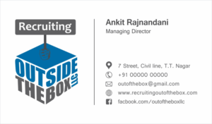 Business Card Design by DesignChhap for Recruiting Outside the Box, LLC | Design: #10381890