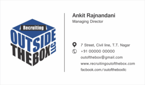 Business Card Design by DesignChhap for Recruiting Outside the Box, LLC | Design: #10391192