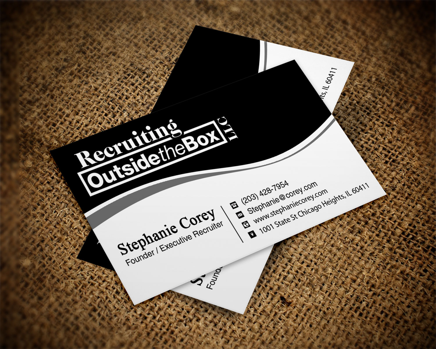 Business Card Design by Lanka Ama for Recruiting Outside the Box, LLC | Design #10376311