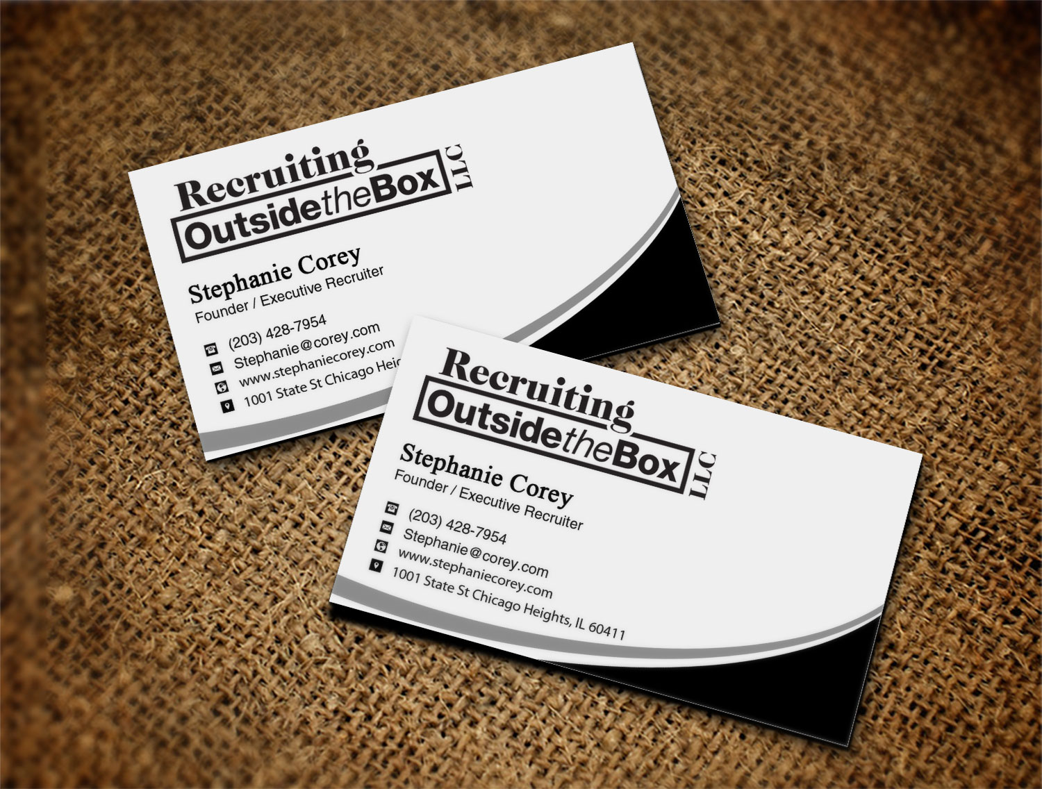 Business Card Design by Lanka Ama for Recruiting Outside the Box, LLC | Design #10376319