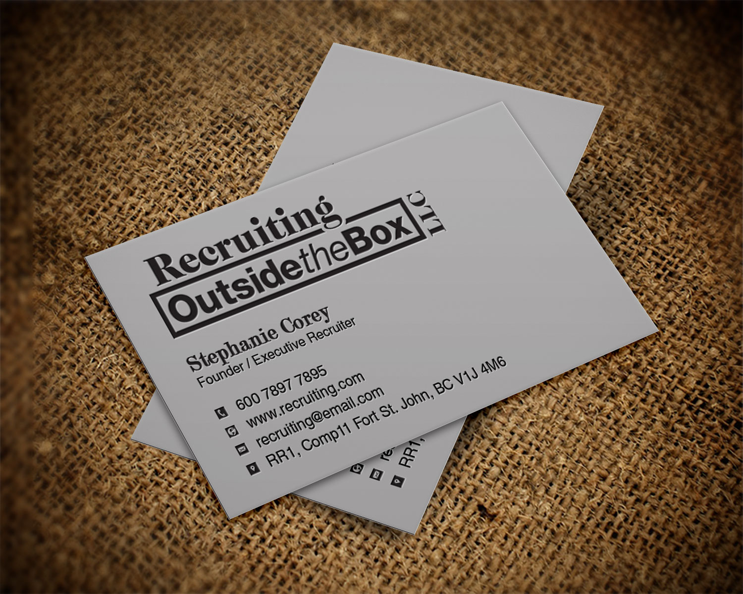 Business Card Design by Lanka Ama for Recruiting Outside the Box, LLC | Design #10376327