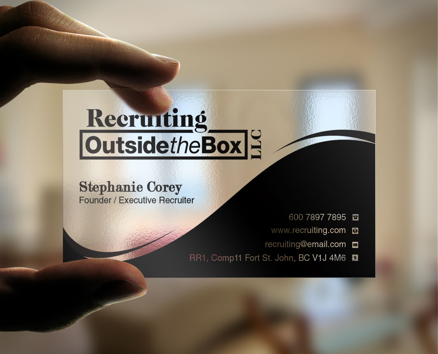Business Card Design by Lanka Ama for Recruiting Outside the Box, LLC | Design #10376337