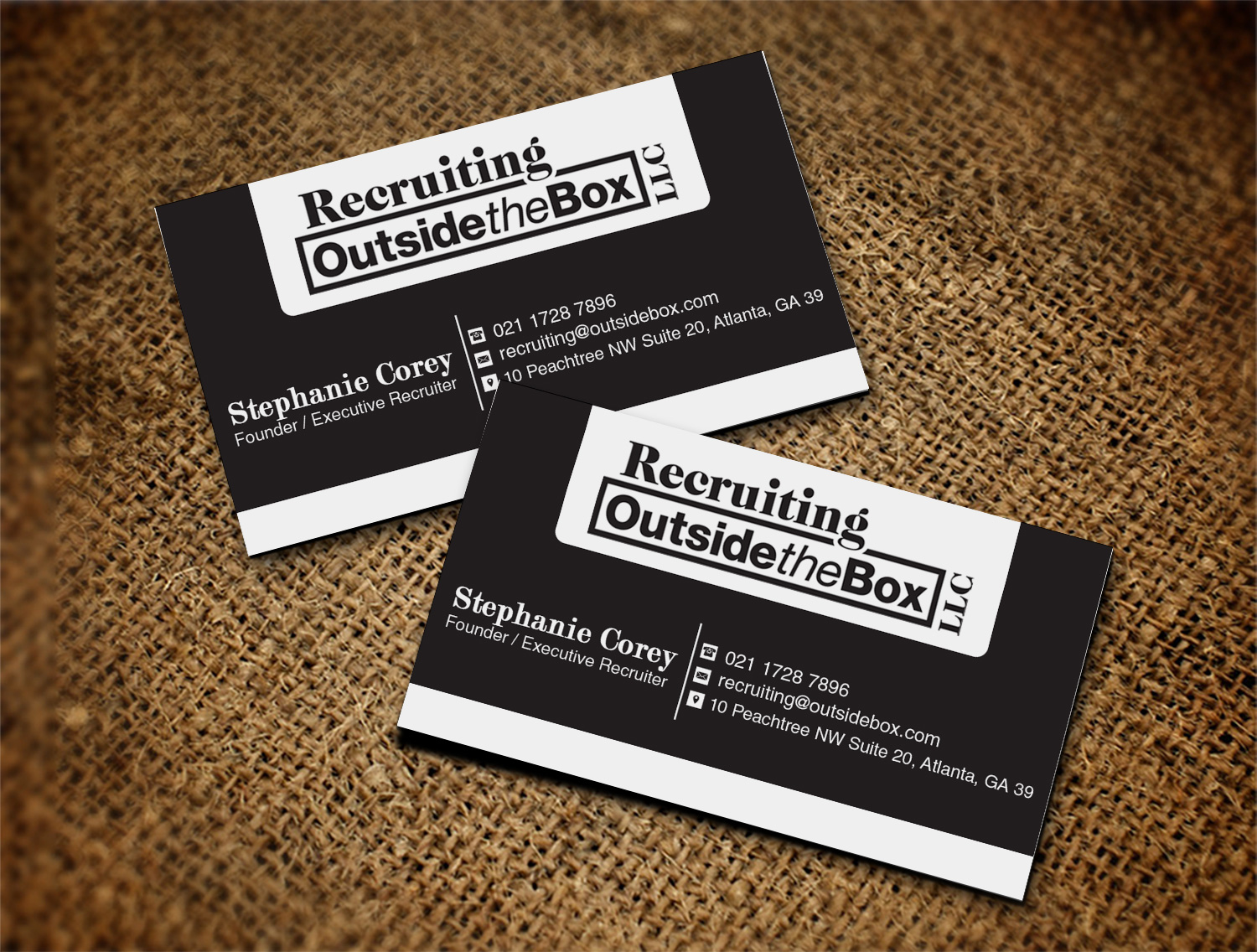 Design de Carte de Visite par Lanka Ama pour Recruiting Outside the Box, LLC | Design #10376343