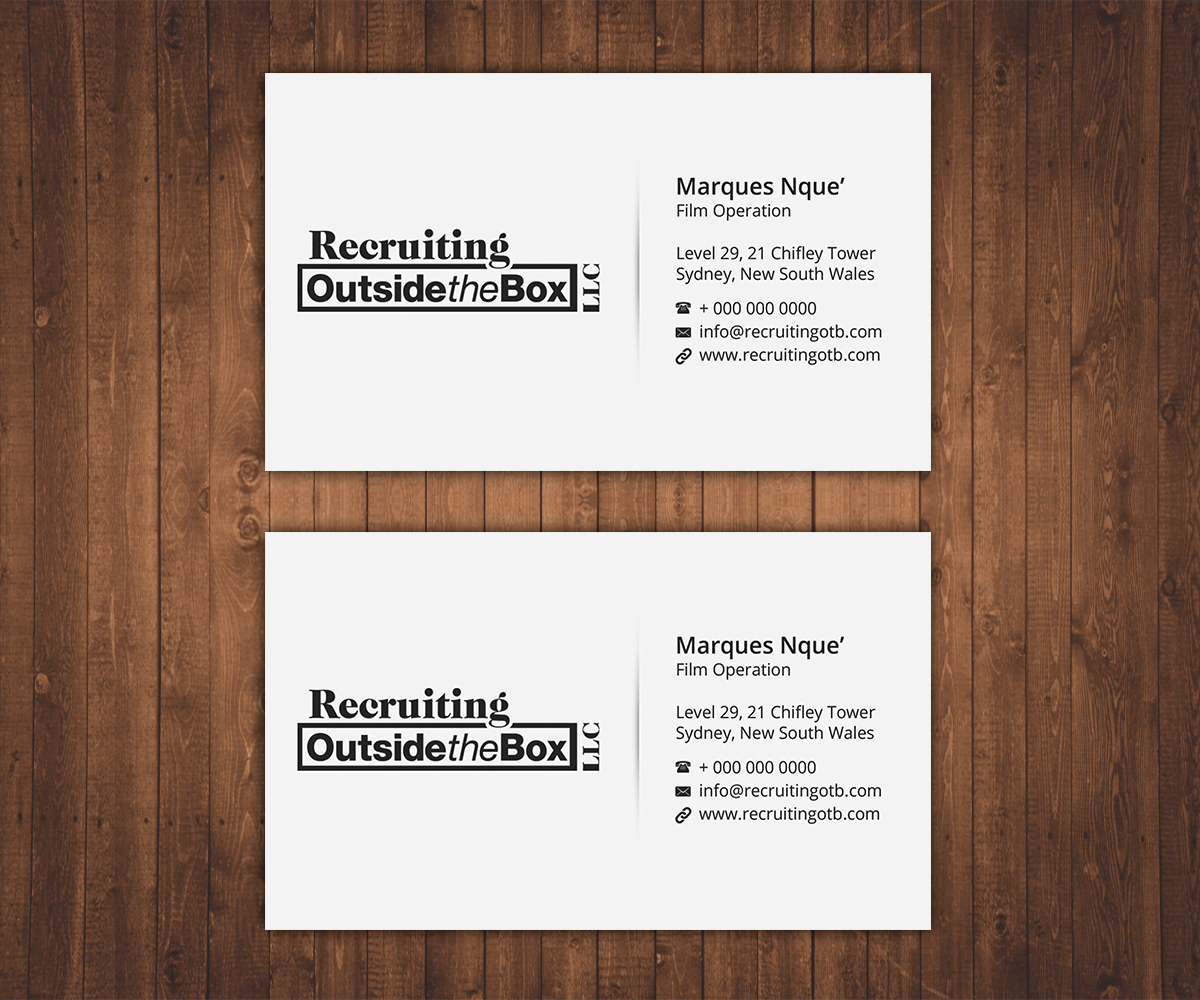 Business Card Design by Stylez Designz for Recruiting Outside the Box, LLC | Design #10386817
