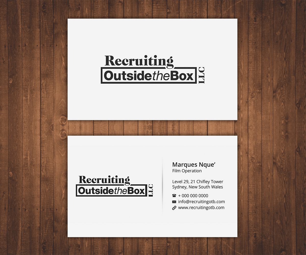 Business Card Design by Stylez Designz for Recruiting Outside the Box, LLC | Design #10387010