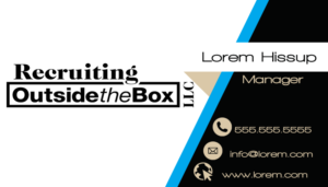 Business Card Design by kamaly for Recruiting Outside the Box, LLC | Design: #10385446