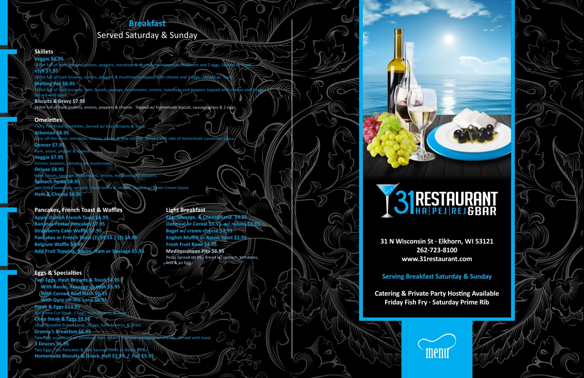 Menu Design by Globat™ for this project | Design #2205926