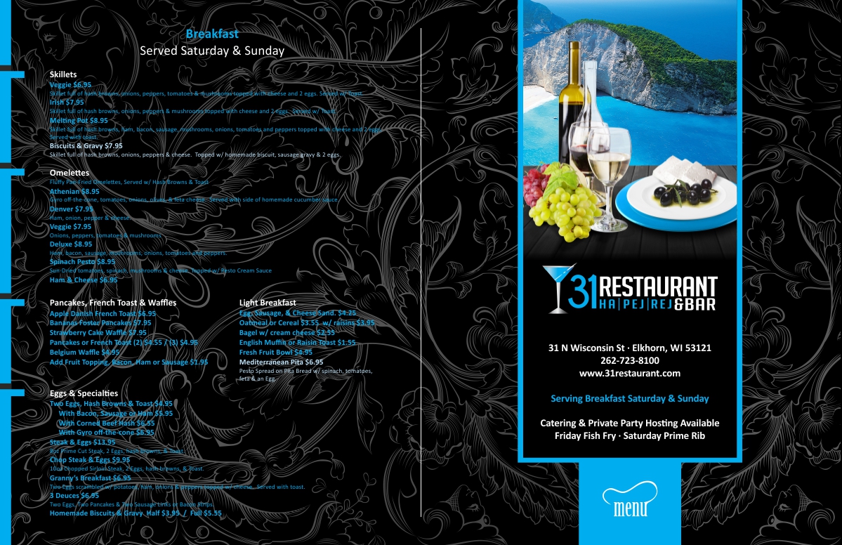 Menu Design by Globat™ for this project | Design #2205929