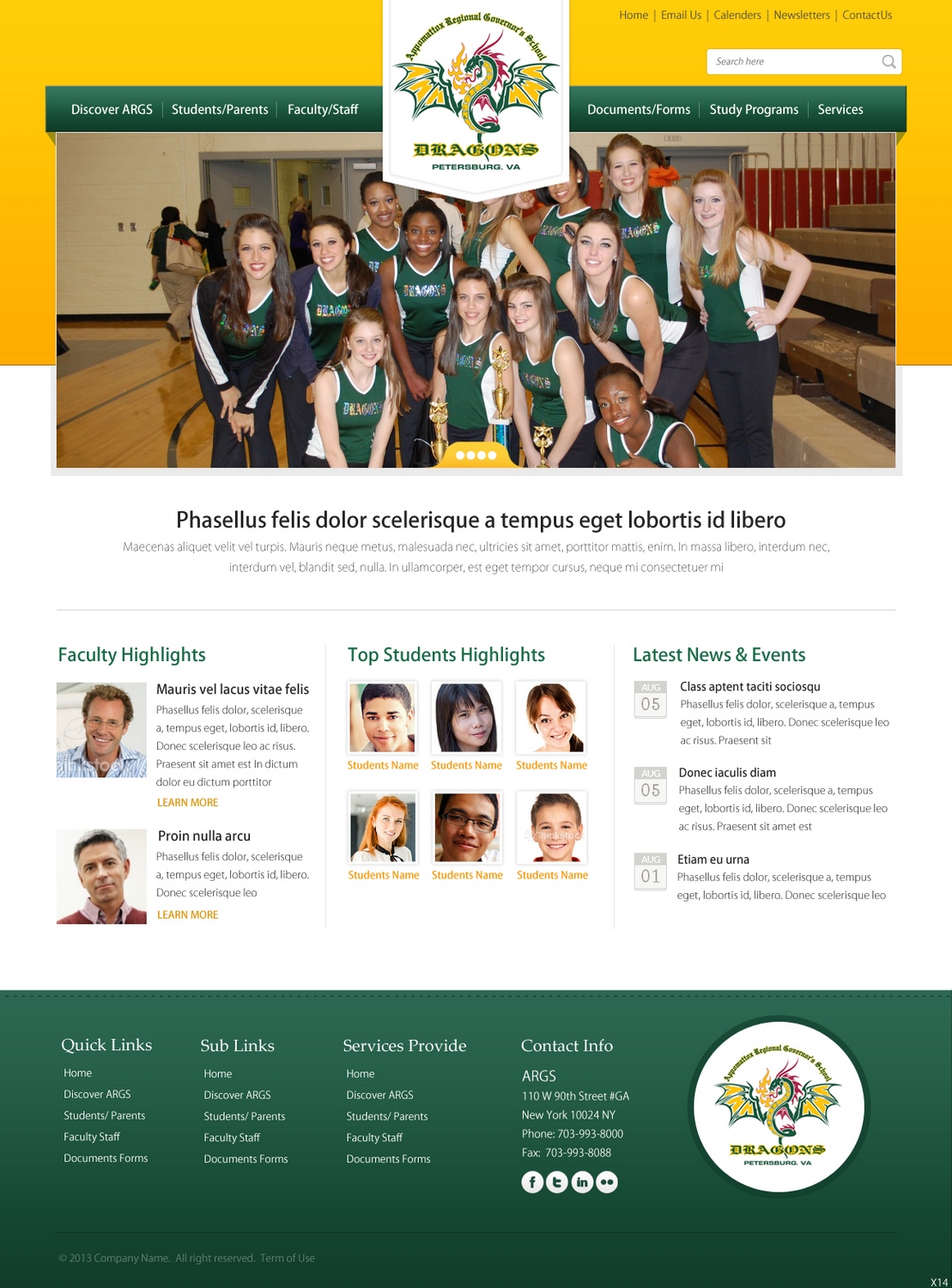 Wordpress Design by pb for Appomattox Regional Governor's School | Design #2194648