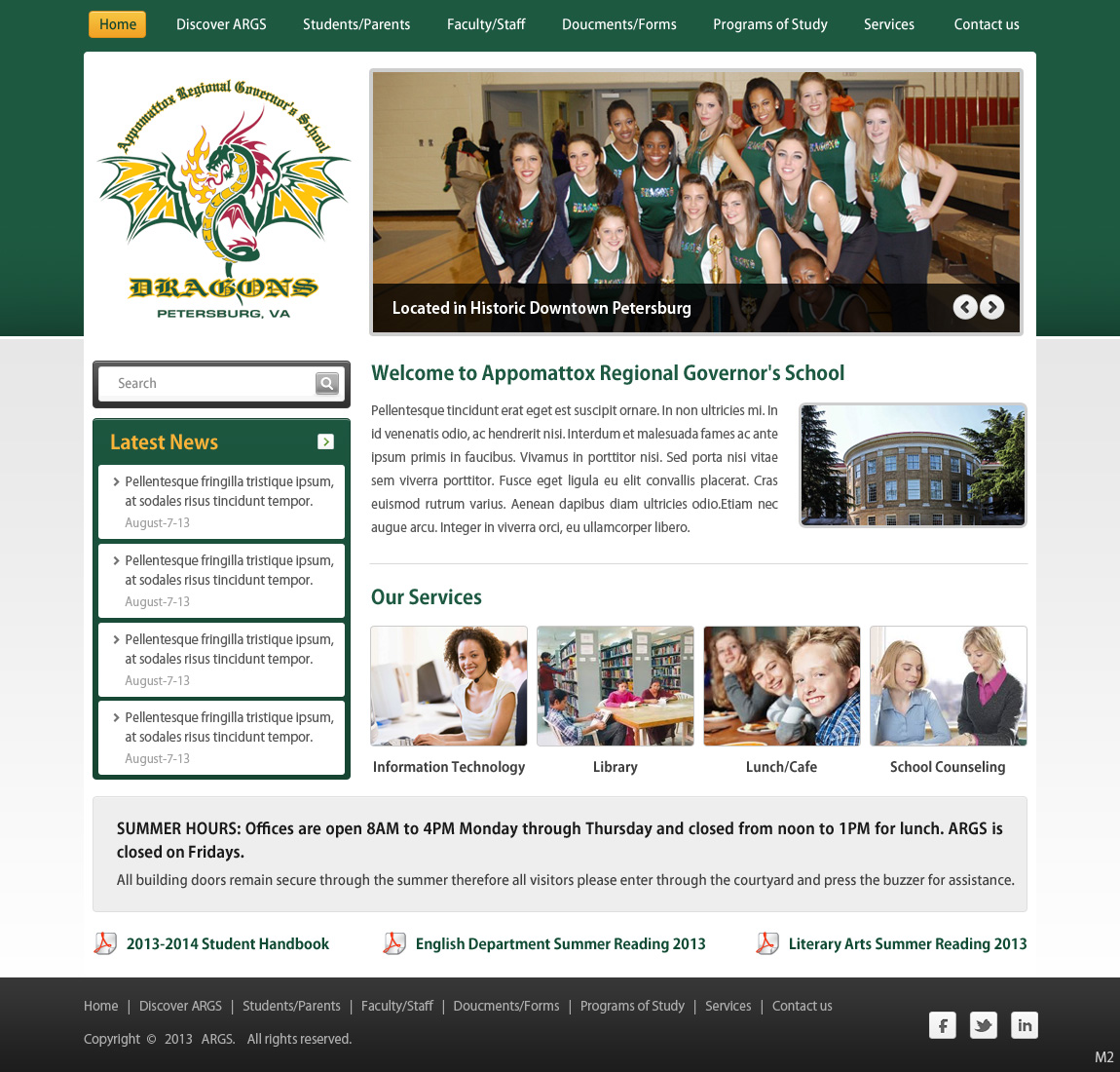 WordPress-Design von pb für Appomattox Regional Governor's School | Design #2194649