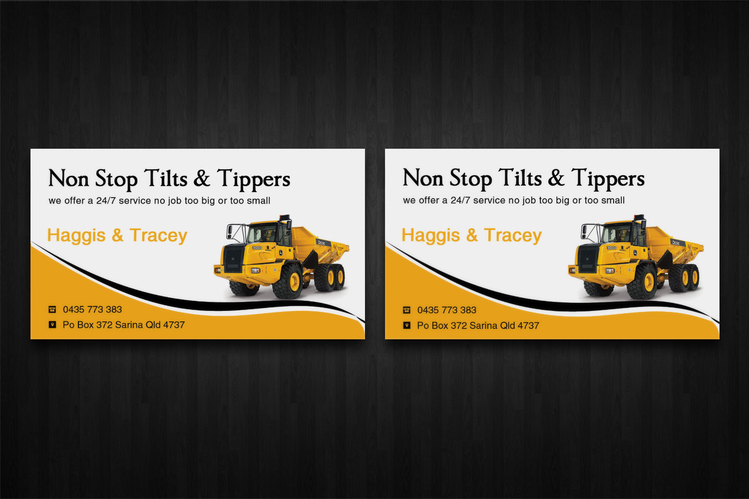 Design de Carte de Visite par Lanka Ama pour Non Stop Tilts & Tippers | Design #10384933
