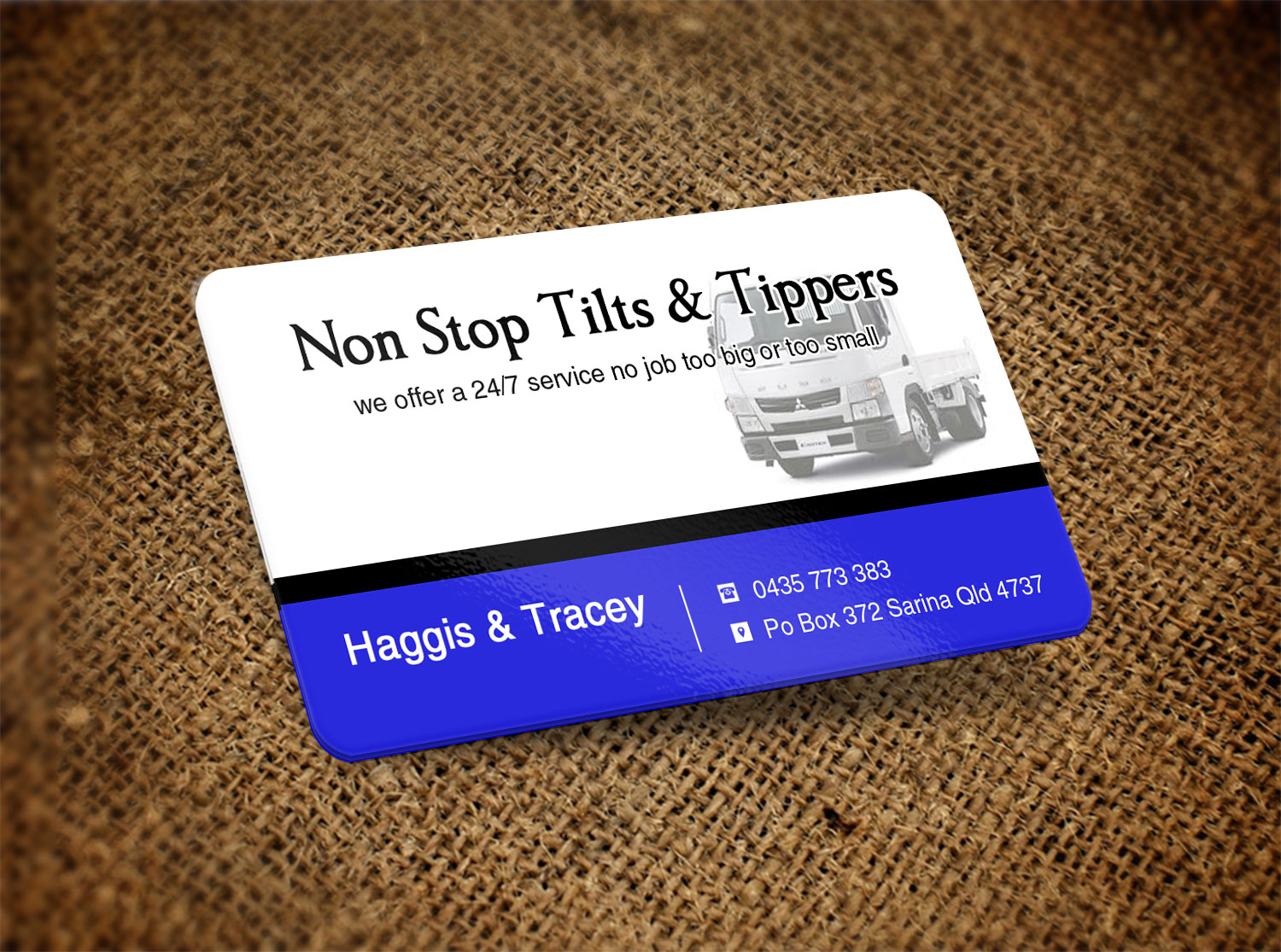 Business Card Design by Lanka Ama for Non Stop Tilts & Tippers | Design #10384935