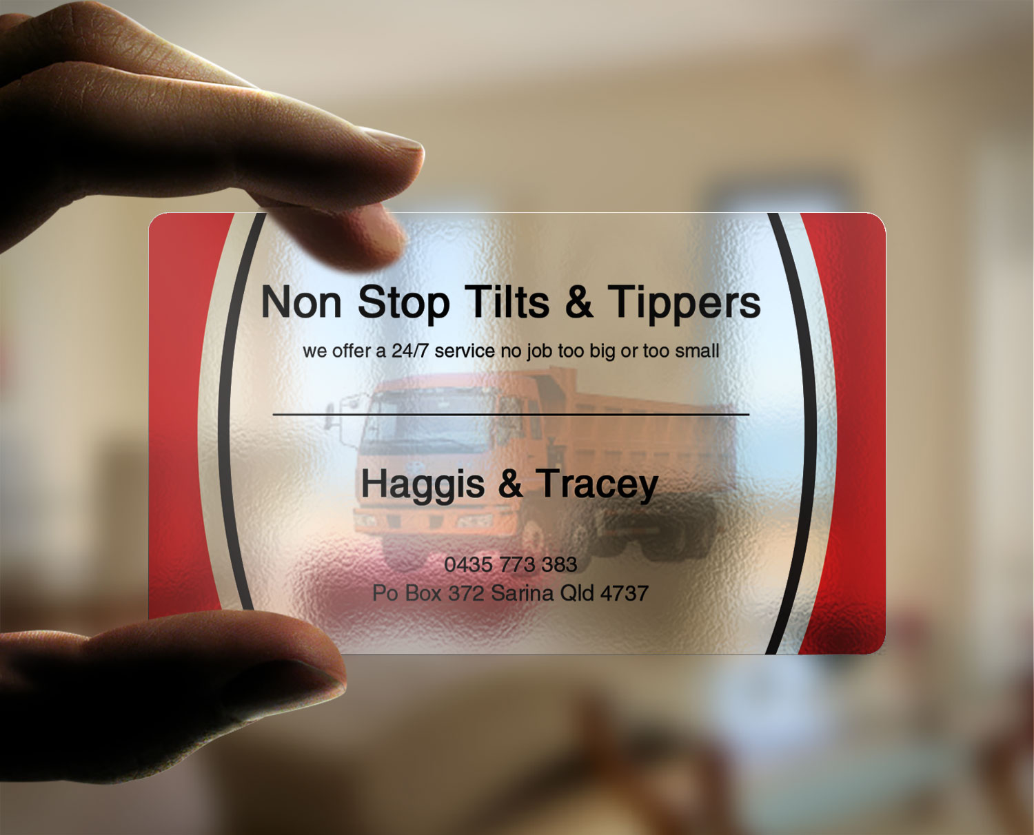 Business Card Design by Lanka Ama for Non Stop Tilts & Tippers | Design #10384958