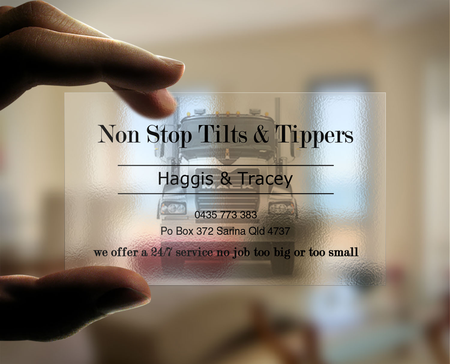 Business Card Design by Lanka Ama for Non Stop Tilts & Tippers | Design #10384975